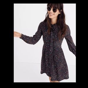 Madewell Star Print Silk Dress
